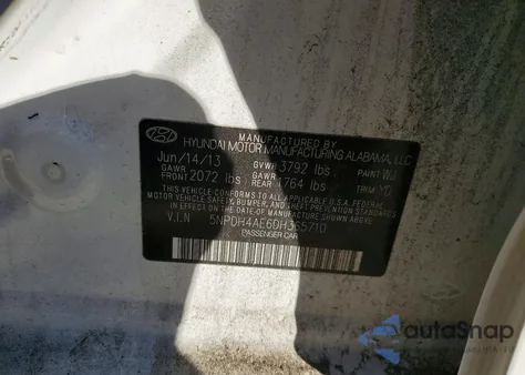 2013 Hyundai Elantra Gls из США, поврежденный, VIN 5NPDH4AE6DH365710